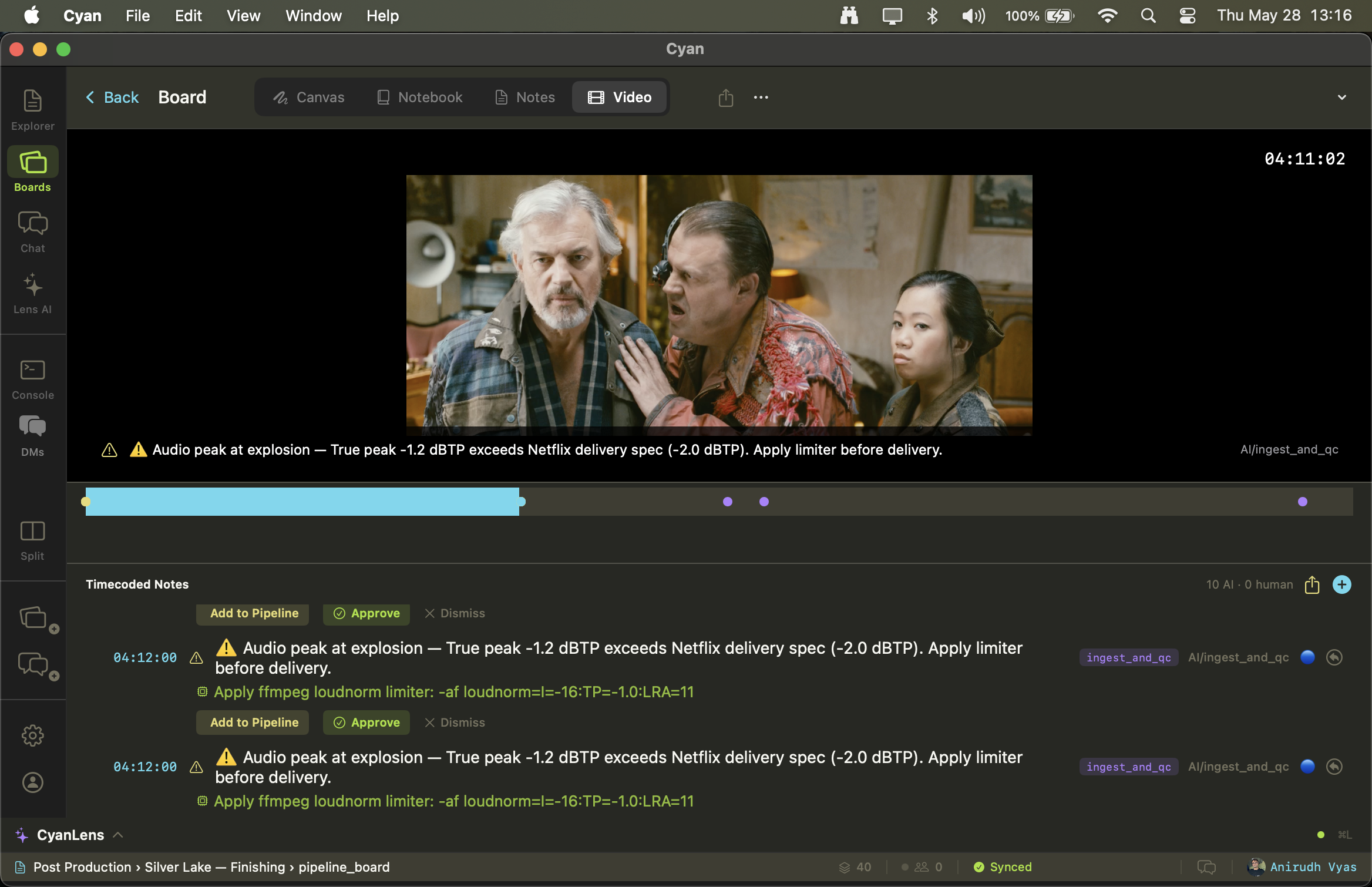 A board for editing proxies — notes, chat, files, and the workflow all in one place